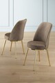 Set scaune 4 piese, Charlotte, Pefa, Metal, Cappuccino / Aur