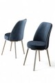 Set scaune 4 piese, Charlotte, Pefa, Metal, Antracit / Crom