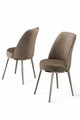 Set scaune 6 piese, Charlotte, Pefa, Metal, Cappuccino / Chrome