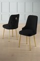 Set scaune 2 piese, Charlotte, Newa, Metal, Negru