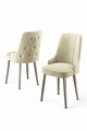 Set scaune 4 piese, Charlotte, Newa, Metal, Crem / Crom