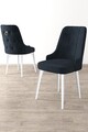 Set scaune 4 piese, Charlotte, Newa, Metal, Antracit/Alb