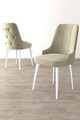 Set scaune 4 piese, Charlotte, Newa, Metal, Crem/Alb