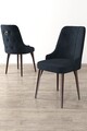 Set scaune 4 piese, Charlotte, Newa, Metal, Antracit/Maro
