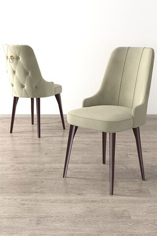 Set scaune 4 piese, Charlotte, Newa, Metal, Crem/Maro