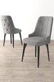 Set scaune 2 piese, Charlotte, Newa, Metal, Gri/Negru