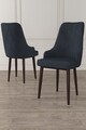 Set scaune 4 piese, Charlotte, Trex, Metal, Antracit/Maro