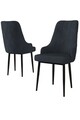 Set scaune 6 piese, Hanah Home, Trex, Antracit / Negru