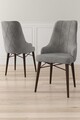 Set scaune 2 piese, Charlotte, Neta- Grey, Maro, Metal, Gri/Maro