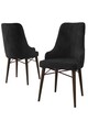 Set scaune 2 piese, Charlotte, Neta, Metal, Negru/Maro