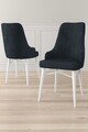 Set scaune 4 piese, Charlotte, Neta, Metal, Antracit/Alb