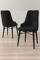 Set scaune 4 piese, Charlotte, Neta, Metal, Negru