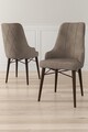Set scaune 4 piese, Charlotte, Neta, Metal, Cappuccino/Maro