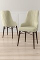 Set scaune 6 piese, Charlotte, Neta, Metal, Crem/Maro