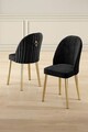 Set scaune 4 piese, Charlotte, Mara, Metal, Negru
