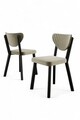 Set scaune 4 piese, Charlotte, Arfe, Metal, Crem/Negru