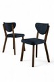 Set scaune 4 piese, Charlotte, Arfe, Metal, Antracit/Maro