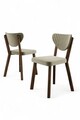 Set scaune 4 piese, Charlotte, Arfe, Metal, Crem/Maro