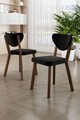 Set scaune 4 piese, Charlotte, Arfe, Metal, Negru/Maro