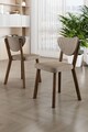 Set scaune 4 piese, Charlotte, Arfe, Metal, Cappuccino/Maro