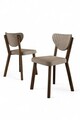Set scaune 4 piese, Charlotte, Arfe, Metal, Cappuccino/Maro