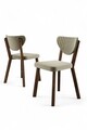 Set scaune 6 piese, Charlotte, Arfe, Metal, Crem/Maro