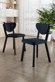 Set scaune 6 piese, Charlotte, Arfe, Metal, Antracit / Negru