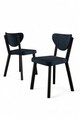 Set scaune 6 piese, Charlotte, Arfe, Metal, Antracit / Negru