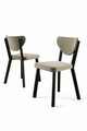Set scaune 6 piese, Charlotte, Arfe, Metal, Crem/Negru