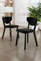 Set scaune 6 piese, Charlotte, Arfe, Metal, Negru