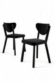 Set scaune 6 piese, Charlotte, Arfe, Metal, Negru