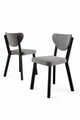 Set scaune 6 piese, Charlotte, Arfe, Metal, Gri/Negru