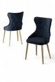 Set scaune 4 piese, Charlotte, Alpa, Metal, Antracit / Aur