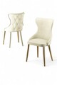 Set scaune 4 piese, Charlotte, Alpa, Metal, Crem / Aur