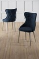 Set scaune 6 piese, Charlotte, Alpa, Metal, Antracit / Crom