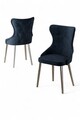 Set scaune 6 piese, Charlotte, Alpa, Metal, Antracit / Crom