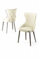 Set scaune 6 piese, Charlotte, Alpa, Metal, Crem / Crom