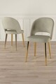 Set scaune 6 piese, Charlotte, Pane, Metal, Crem / Aur