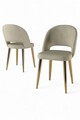 Set scaune 6 piese, Charlotte, Pane, Metal, Crem / Aur