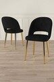 Set scaune 6 piese, Charlotte, Pane, Metal, Negru