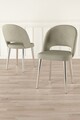 Set scaune 6 piese, Charlotte, Pane, Metal, Crem / Crom
