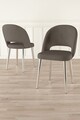 Set scaune 6 piese, Charlotte, Pane, Metal, Cappuccino / Chrome