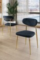 Set scaune 4 piese, Charlotte, Vina, Metal, Antracit / Aur