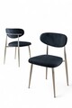 Set scaune 4 piese, Charlotte, Vina, Metal, Antracit / Crom