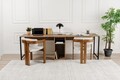 Birou, Nordure, Twin Study Desk, 240x74x60 cm, PAL, Pin Atlantic / Negru