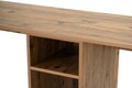 Birou, Nordure, Twin Study Desk, 240x74x60 cm, PAL, Pin Atlantic / Negru