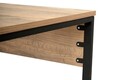 Birou, Nordure, Twin Study Desk, 240x74x60 cm, PAL, Pin Atlantic / Negru