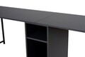 Birou, Hanah Home, Twin Study Desk, Antracit / Negru