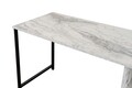 Birou, Nordure, Twin Study Desk, 240x74x60 cm, PAL, Frezie / Marmură / Negru