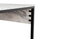 Birou, Nordure, Twin Study Desk, 240x74x60 cm, PAL, Frezie / Marmură / Negru